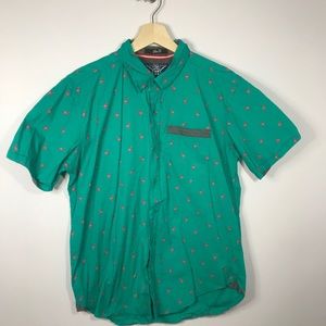 Men''s Flamingo Button Up shirt